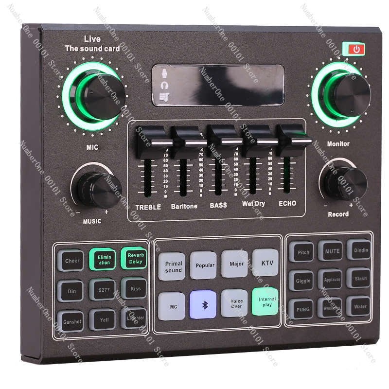 Sound Card Usb - V9 Sound Card Microphone Set USB