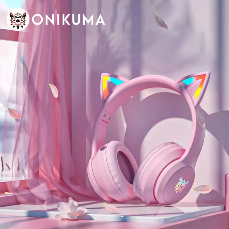 Onikuma B90 Pink Cat Ear Gamin - Pc Gaming Apple review and price