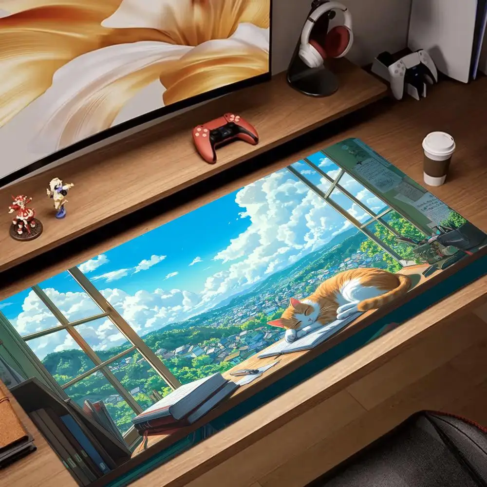 Summer scenery and orange cat  - Pc Gaming Orange review and price
