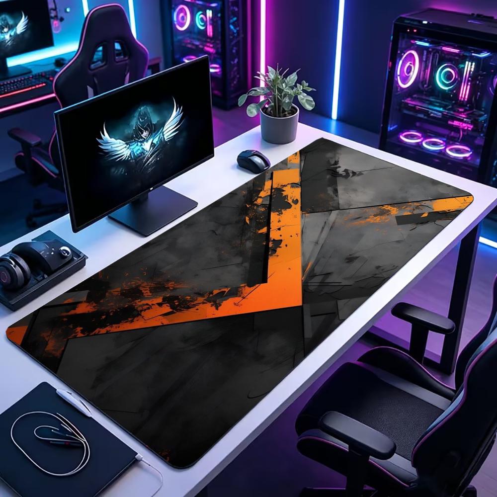 Black Orange Crack Geometric L - Pc Gaming Orange review and price