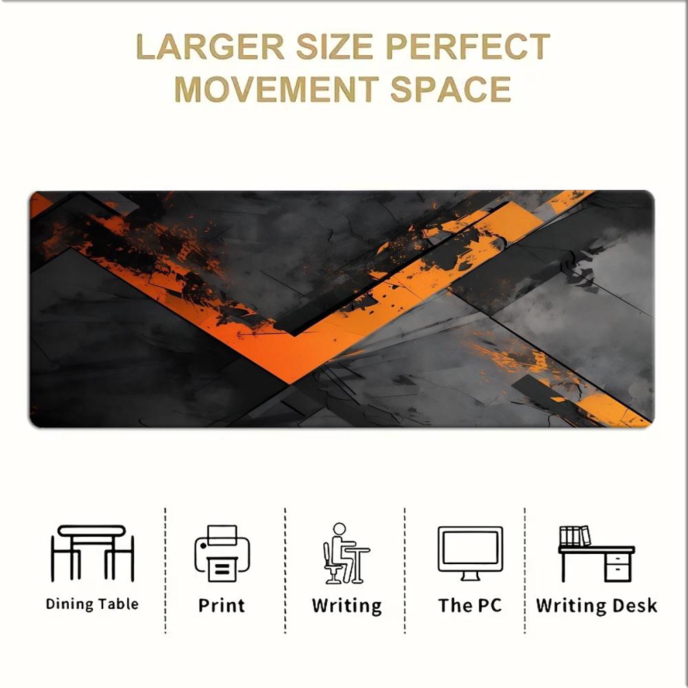 Black Orange Crack Geometric L - Pc Gaming Orange review and price