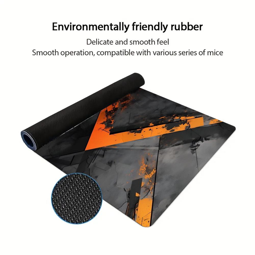 Black Orange Crack Geometric L - Pc Gaming Orange review and price