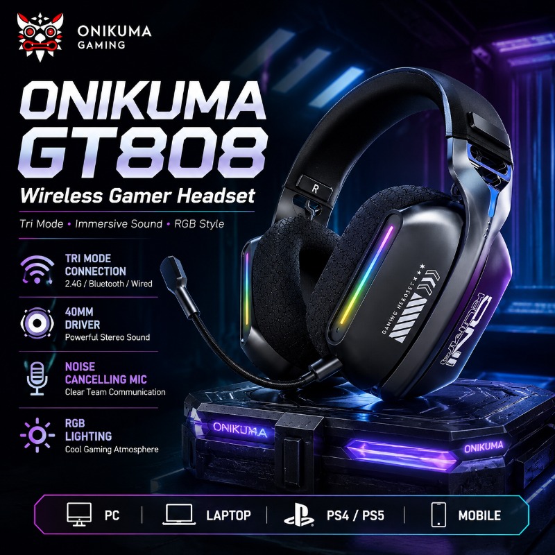 ONIKUMA GT808 Wireless Gaming  - Pc Gaming Apple review and price
