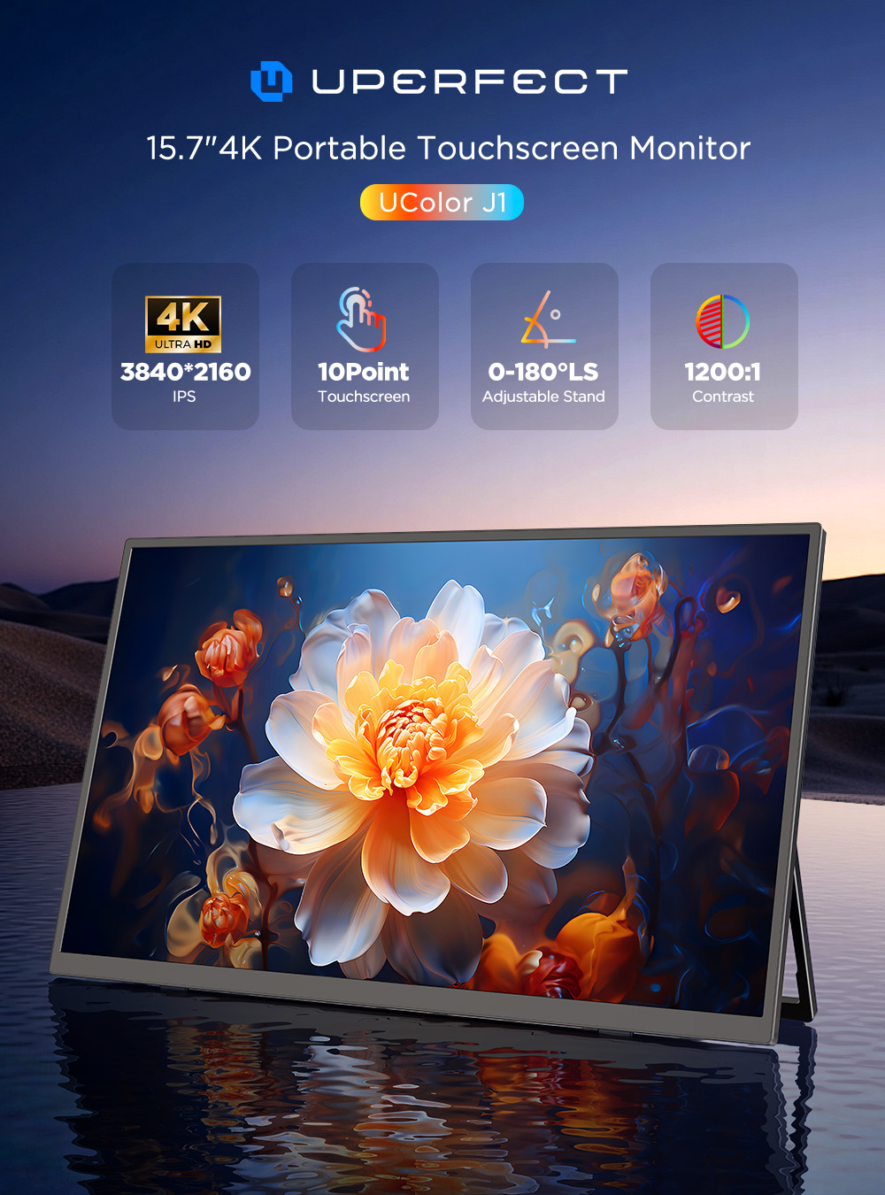 UPERFECT 4K Portable Touchscre - Pc Gaming Y60 review and price