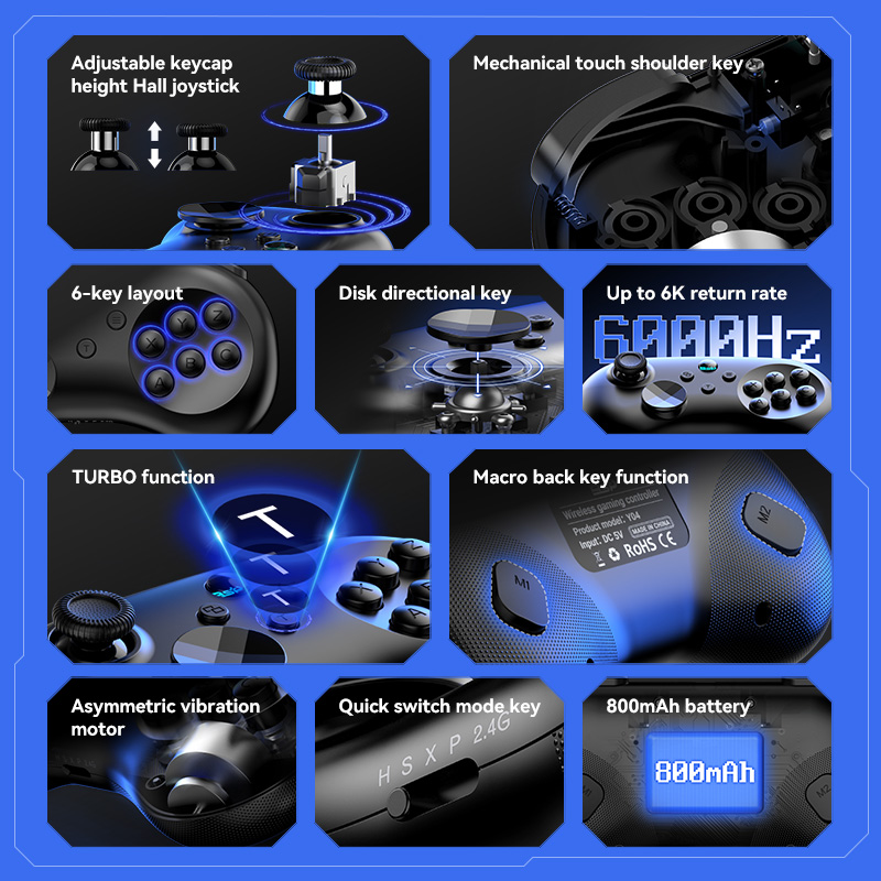 BSP-Y04 Wireless Hall Effect J - Pc Gaming Emulator review and price