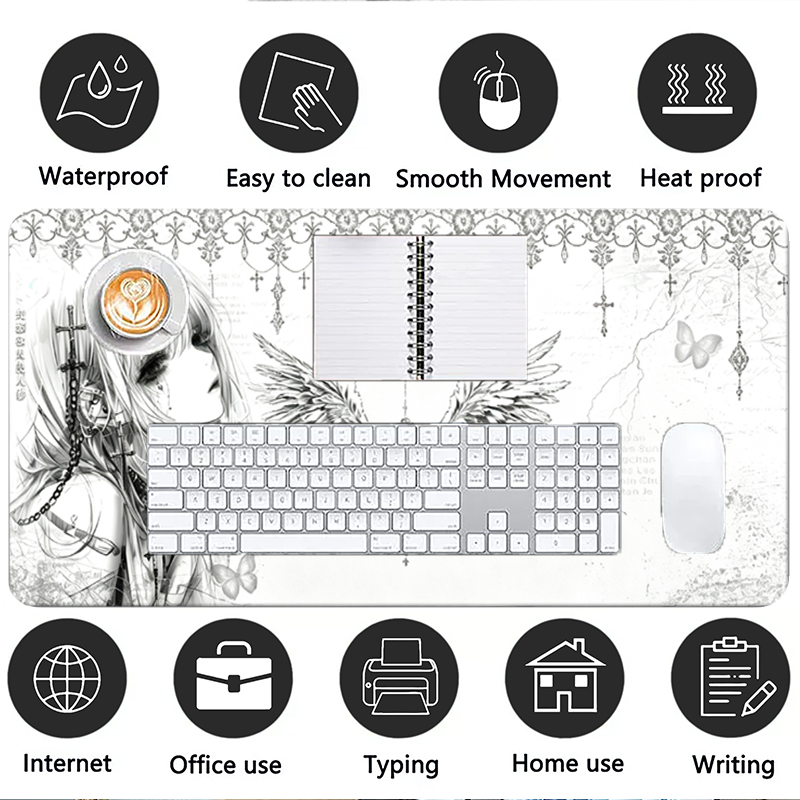 Leather Mousepad Black White A - Pc Gaming Upgrades review and price