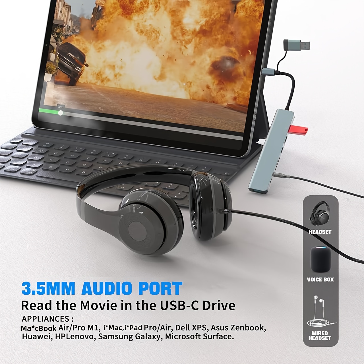 8-in-2 USB-C & USB-A Hub, Mult - Sound Card Usb review and price